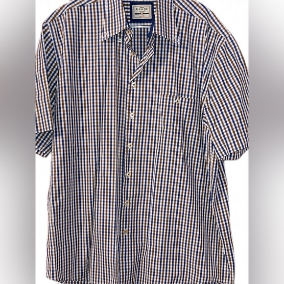 Haupt Other - Happy Cotton Men's Blue and White Checkered Shirt XL
